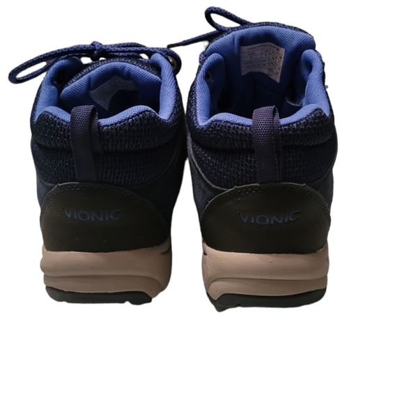 Vionic Cypress Size 8 Women's Blue Suede Mesh Water Resistant Hiking Shoes Boots - Picture 5 of 10